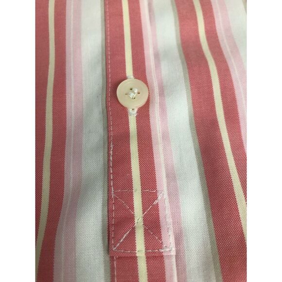Liz Claiborne Shirt Large Lizsport Non-Iron Striped Long Sleeve Button Up - Picture 6 of 11